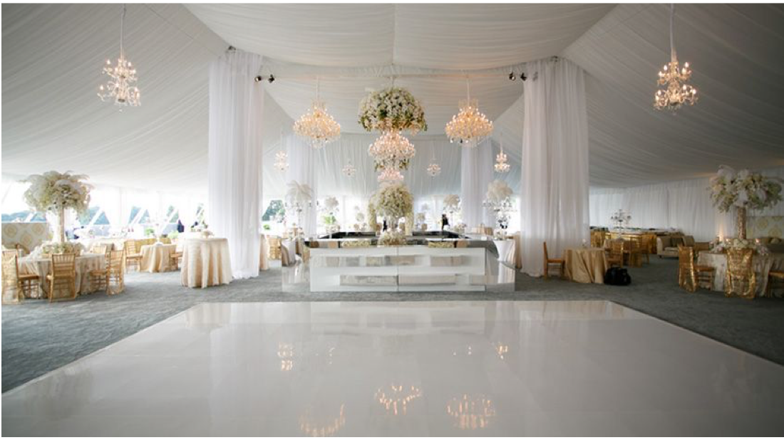White Dance Floor 3x3 Pieces