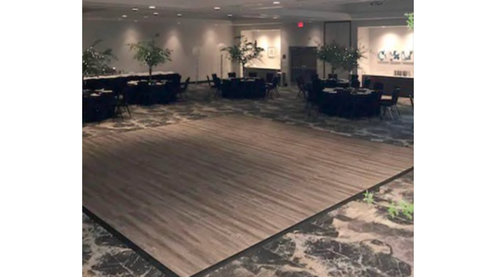 Gray Wood Dance Floor 3 x 3 Pieces