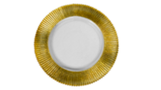 Charger - Gold Ridge Fan Glass