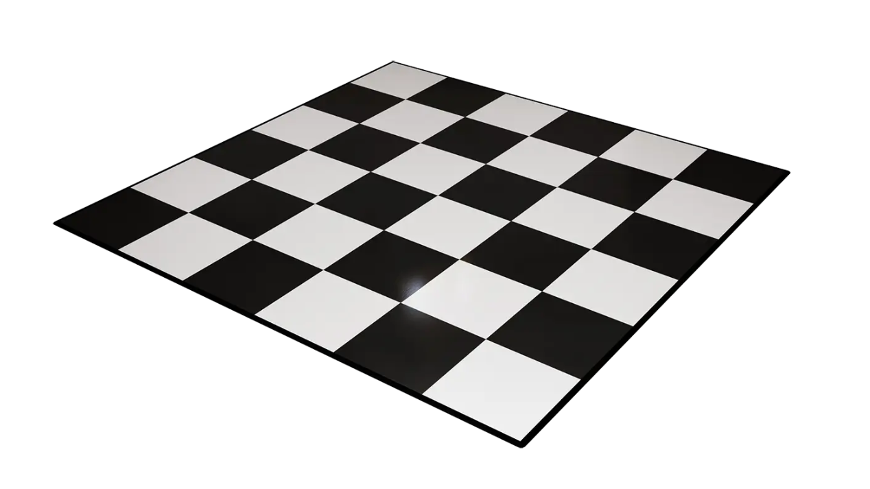 18x18 Black and White Slate Dance Floor