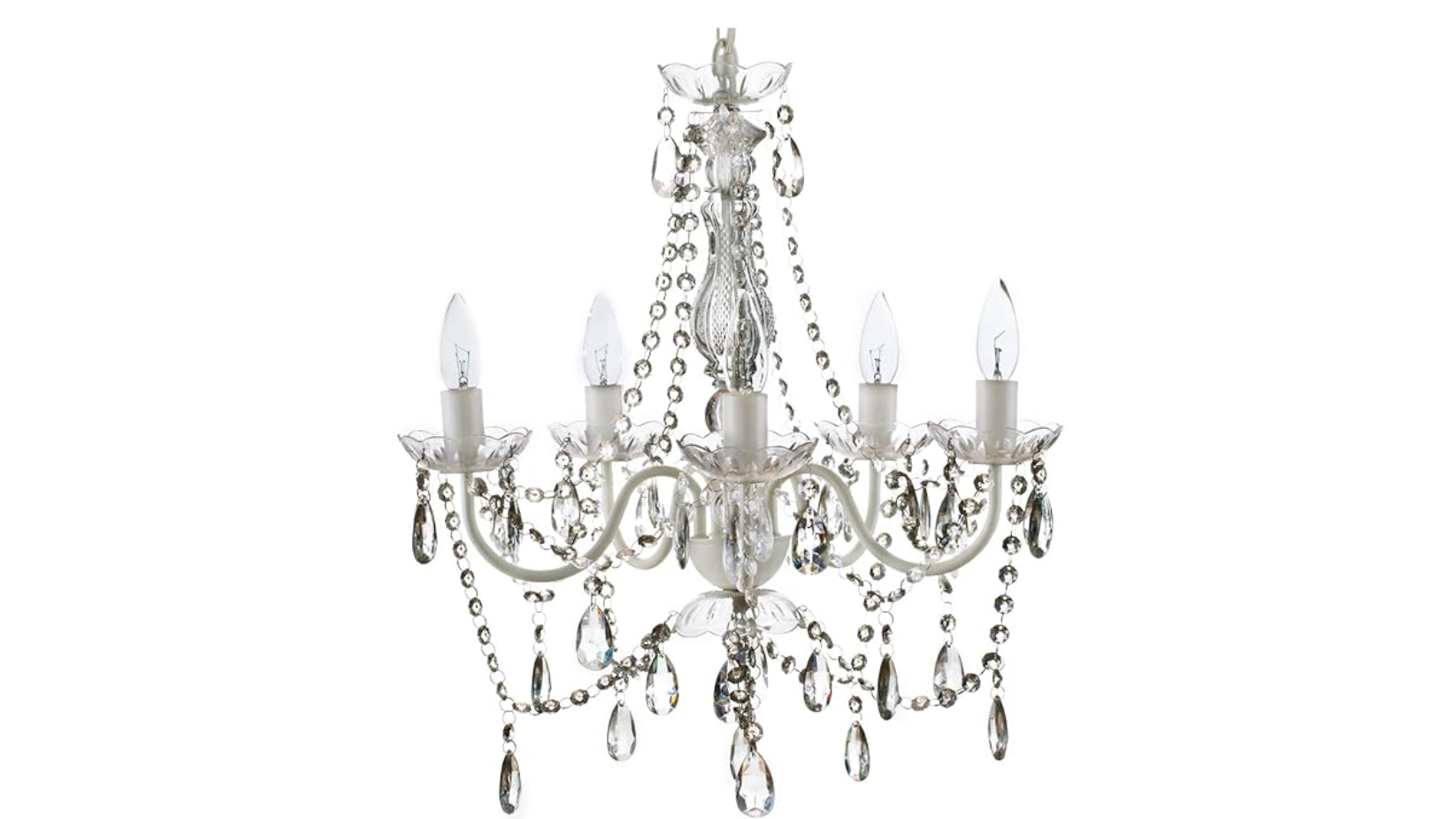 5 Light White Chandelier