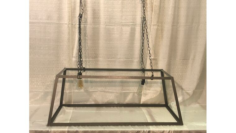 Large Rectangle Metal Chandelier