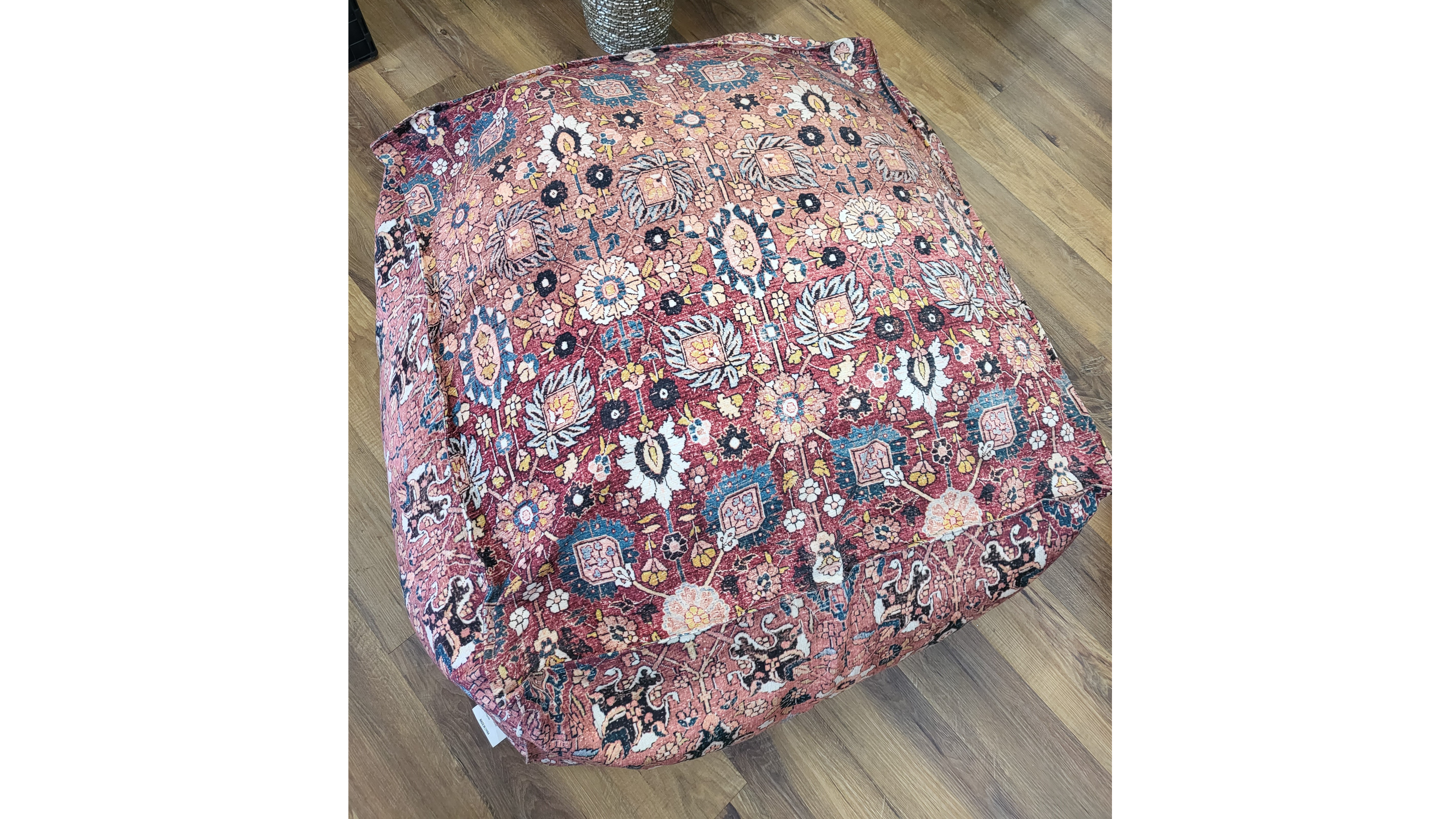 Red&Floral Mega Floor Pouf