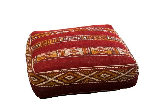 Maroon Patterned Floor Cushion
