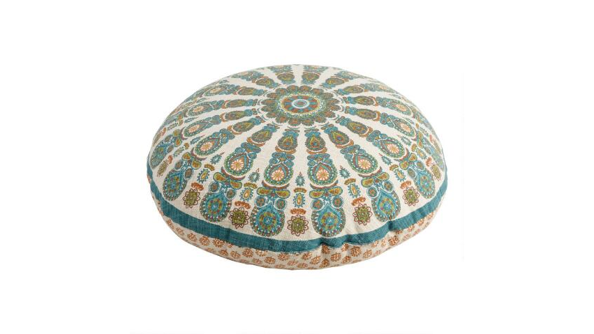 26" Round Medallion Floral Floor Pillow/Cushion