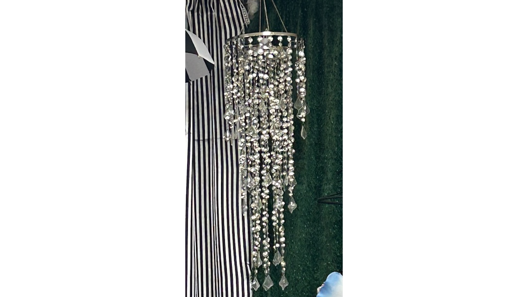Lighting Chandlier Silver 22 inches long