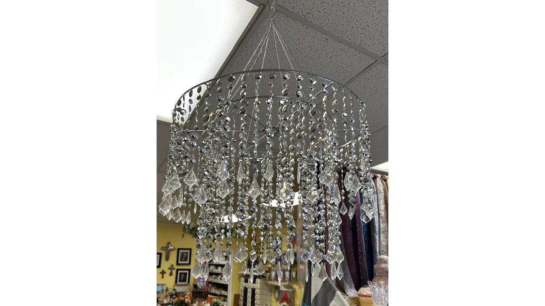 Lighting Chandlier Silver 27 inches long