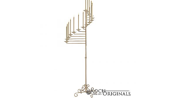 Lighting Candelabra 15 Branch Brass Sprial Pair