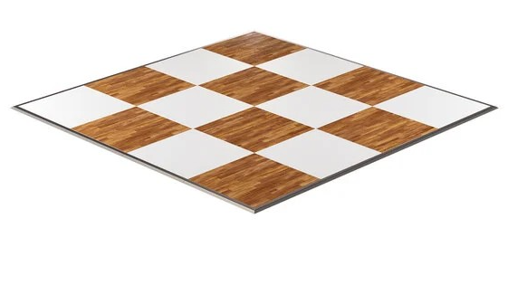 New England Plank & White Checker Dance Floor -...