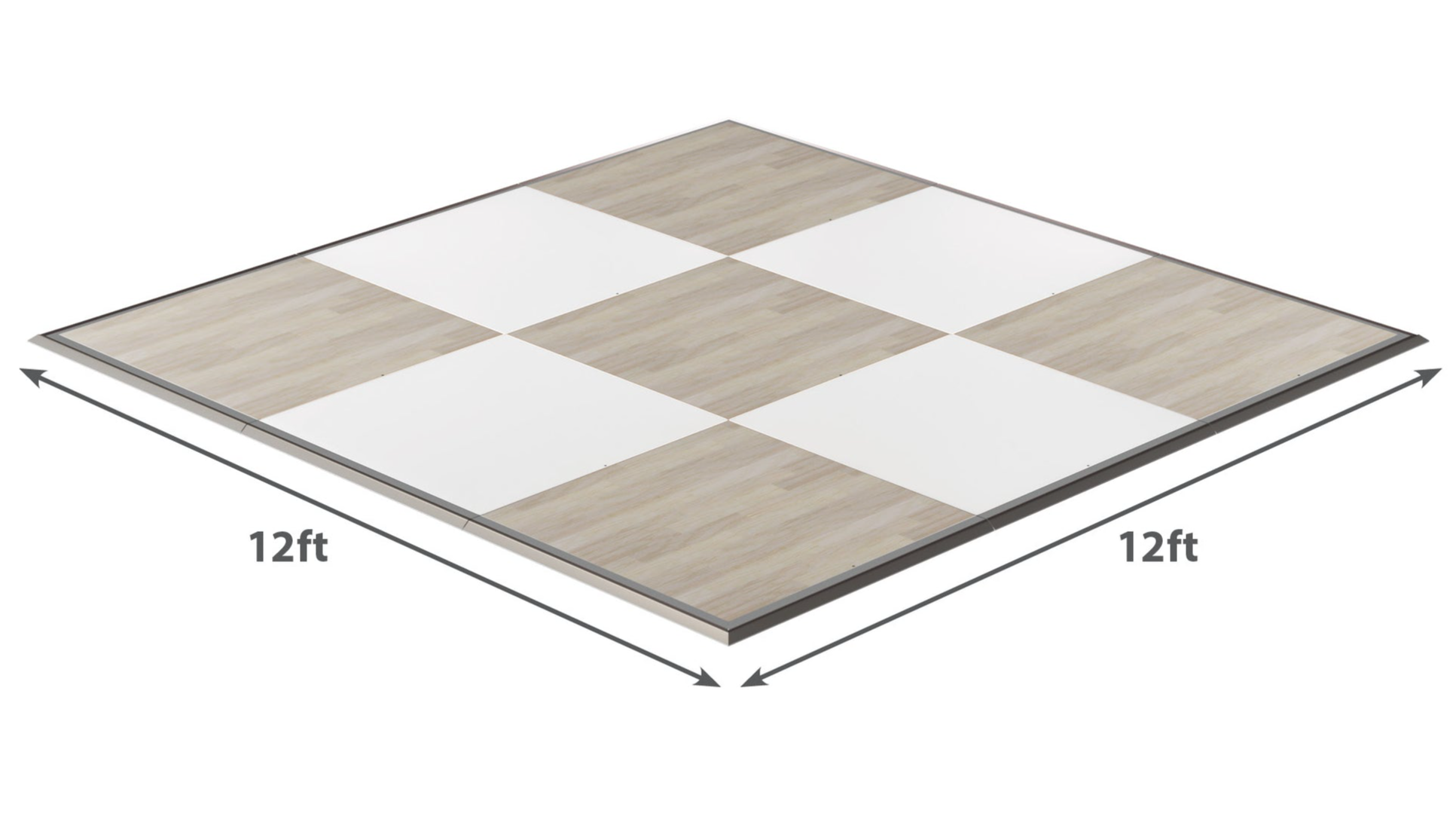 Maple & White Dance Floor - 12'x12'