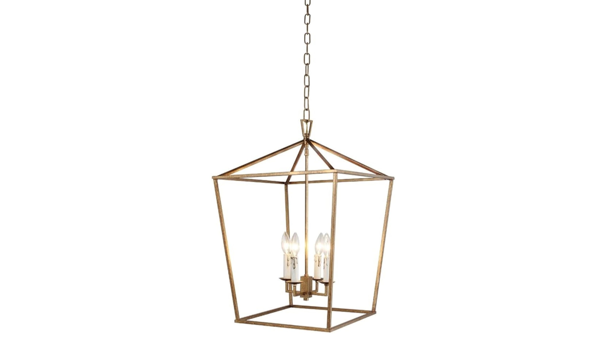 Gold, Lantern Frame Chandelier