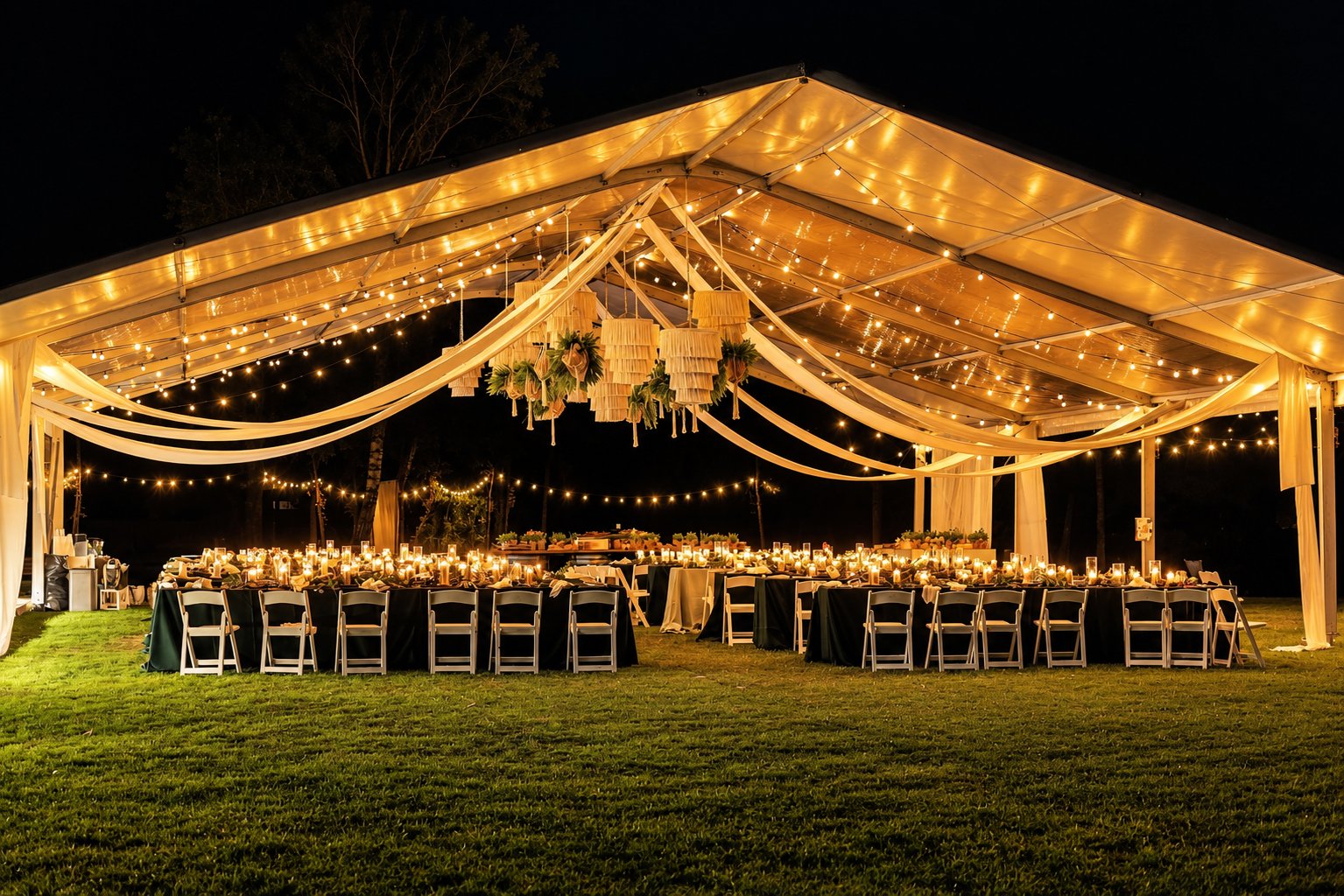 Dallas-Ft. Worth Candlelit Clear Top Tent Wedding Inspiration
