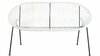 White PVC Cord Loveseat rental in Nashville, TN