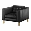 Black Tufted Leather Chair rental in New York, NY