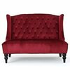 Wine Velvet Settee rental in New York, NY
