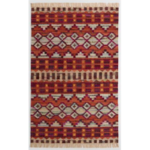 5x8 Warm Red Kilim Rug rental New York, NY