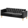 Black Tufted-Leather Sofa rental in New York, NY