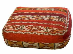 Red Patterned Floor Cushion rental New York, NY