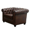 Traditional Brown Leather Armchair rental in Chicago, IL