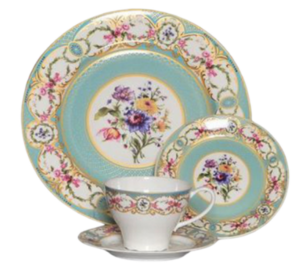Floral Vintage Blue Dinner Plate  rental Chicago, IL