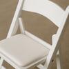 White Padded Resin Folding Chair rental in Chicago, IL
