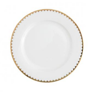 White with Gold Rim Salad Plate rental Chicago, IL