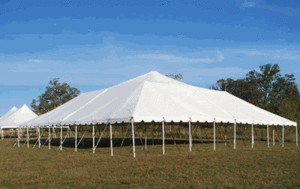 60' x 90' White Pole Tent rental Chicago, IL