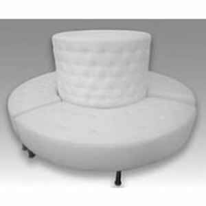 White Leather Round Banquette rental in Austin, TX