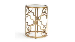 Serena Gold Side Table rental Austin, TX