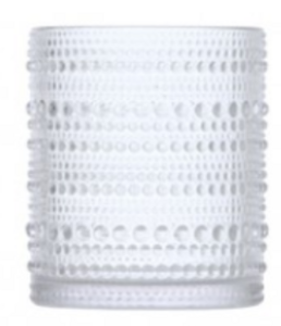Clear Beaded Double Old Fashioned Glass rental Austin, TX