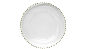 Silver Beaded Charger rental Greater Northern Michigan