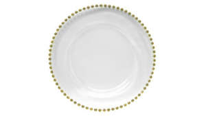 Gold Beaded Charger rental Greater Northern Michigan