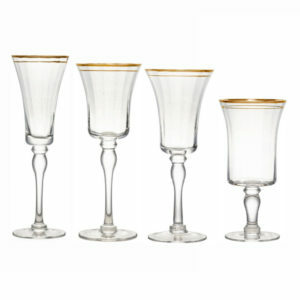 Gold Rimmed Stemware rental Dallas-Ft. Worth, TX