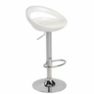 White and Chrome Barstool Low Back rental Dallas-Ft. Worth, TX