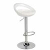 White and Chrome Barstool Low Back rental in Dallas-Ft. Worth, TX