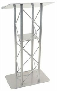 Silver Truss Podium  rental Dallas-Ft. Worth, TX