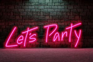 Let's Party Neon Sign rental Dallas-Ft. Worth, TX