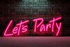 Let's Party Neon Sign rental in Dallas-Ft. Worth, TX