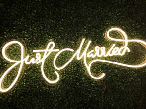 Just Married Neon Sign rental Dallas-Ft. Worth, TX