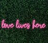 Love Lives Here Neon Sign rental in Dallas-Ft. Worth, TX
