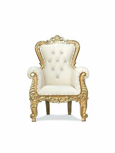 Kid's Ivory and Gold Throne Chair rental Dallas-Ft. Worth, TX