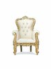 Kid's Ivory and Gold Throne Chair rental in Dallas-Ft. Worth, TX