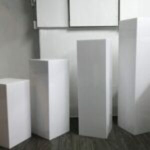 Glossy White Acrylic Pedestals rental Dallas-Ft. Worth, TX