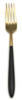 Black and gold dinner fork rental in Austin, TX