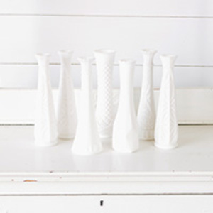 Vintage Milk Glass Bud Vases rental Dallas-Ft. Worth, TX