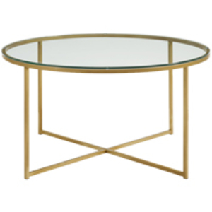 Gold coffee table rental Dallas-Ft. Worth, TX