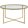 Gold coffee table rental in Dallas-Ft. Worth, TX