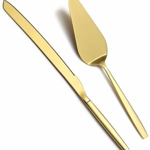 Brushed Gold Cake Serving Set rental Dallas-Ft. Worth, TX