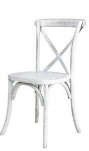Cross-back Whitewash Chair rental in Houston, TX