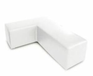 Contemporary L-Shaped White Vinyl Ottoman rental Houston, TX